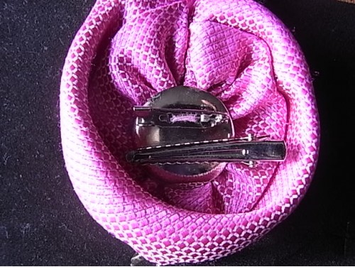 Pink Feathers and  Flower Vintage Brooch Corsage